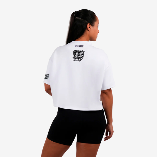 Oversized Crop Top Mayhem - Women NS-MYHSS25-WT15-ALB/CFMYH