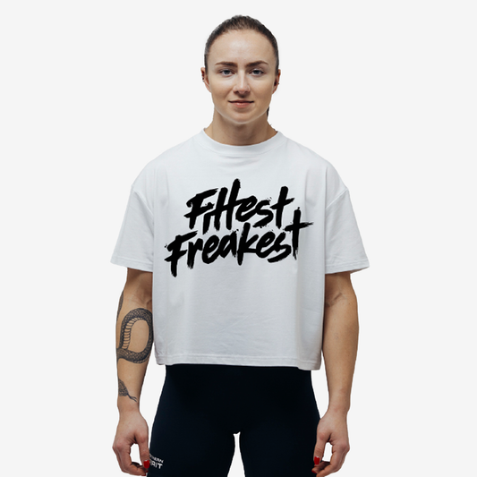 Fittest Freakest Oversize Crop Top - Women FFWT15-ALB