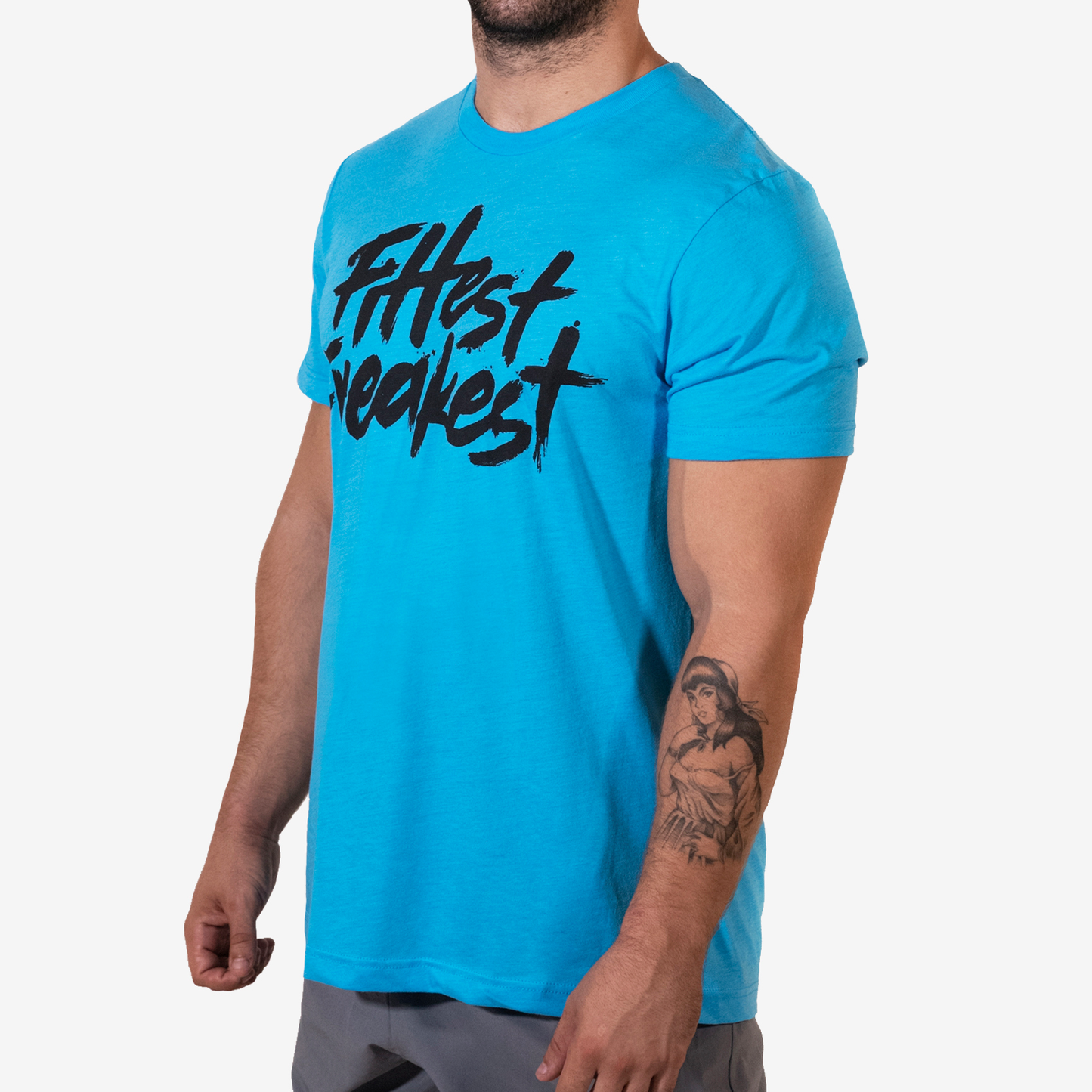FITTEST FREAKEST T-SHIRT FF-LOGO-TRAIN-AQU