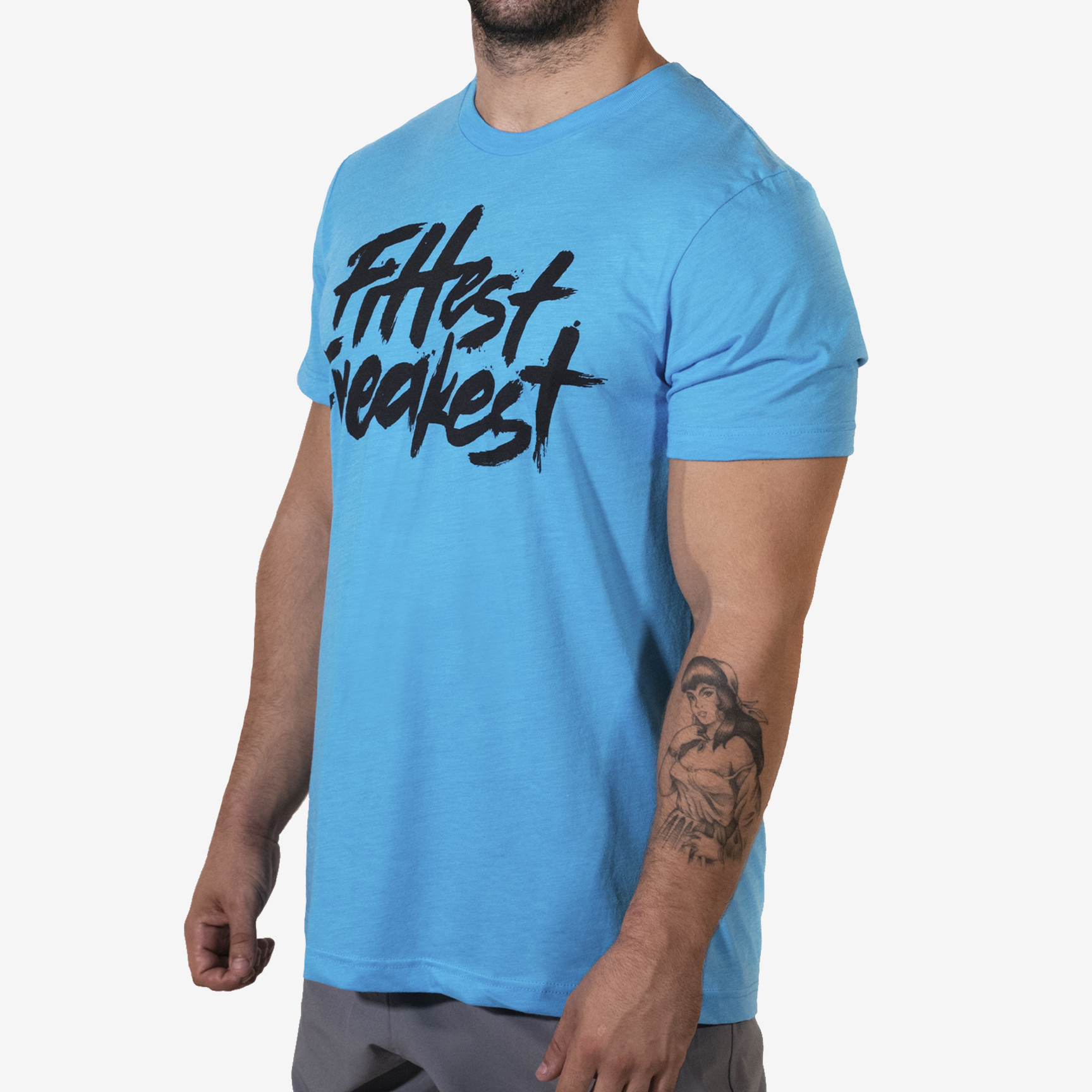 FITTEST FREAKEST T-SHIRT FF-LOGO-TRAIN-AQU