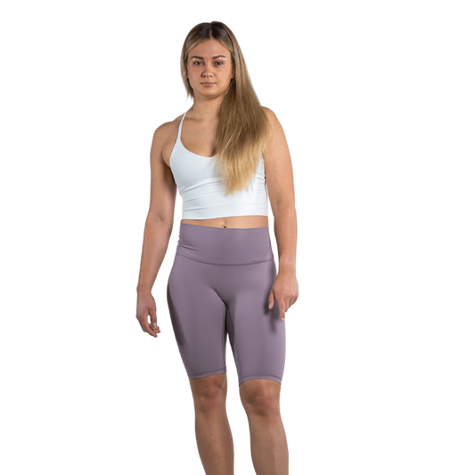 Lift Heavy Half Cropped Training Leggings HALFCROPLEGGING-PURPLE