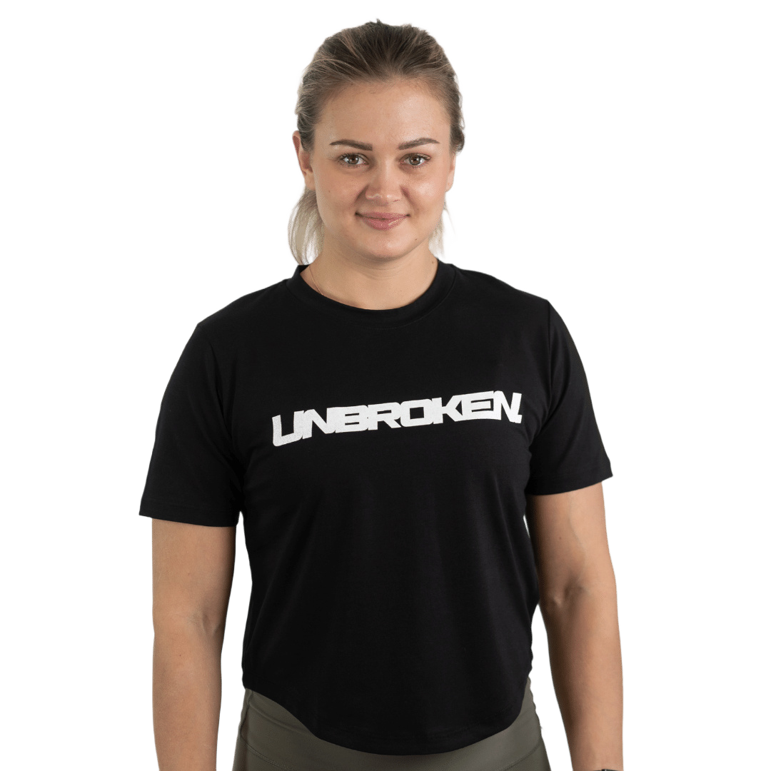 Lift Heavy Unbroken Rounded Cropped T-Shirt UNBROKENTSHIRT-BLACK