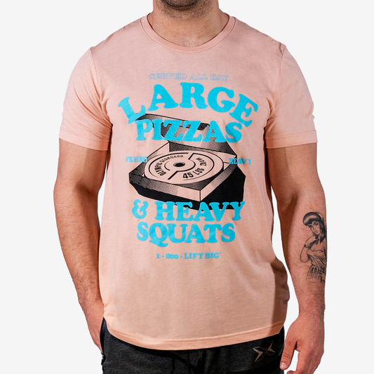 FITTEST FREAKEST PIZZA SQUATS T-SHIRT FFPIZZASSQUATS-RED