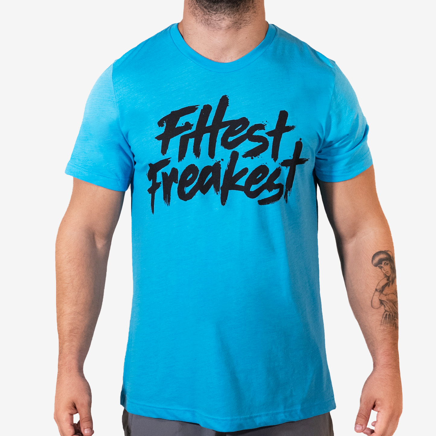 FITTEST FREAKEST T-SHIRT FF-LOGO-TRAIN-AQU