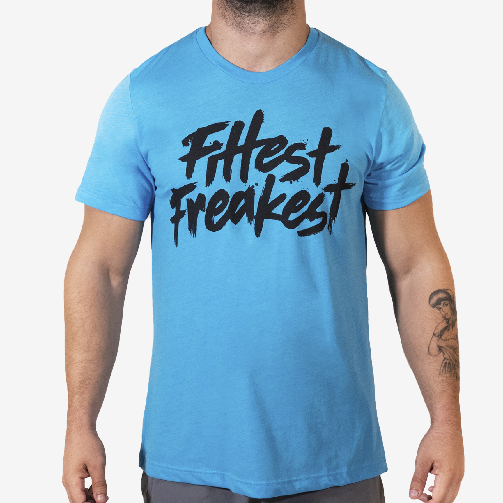 FITTEST FREAKEST T-SHIRT FF-LOGO-TRAIN-AQU