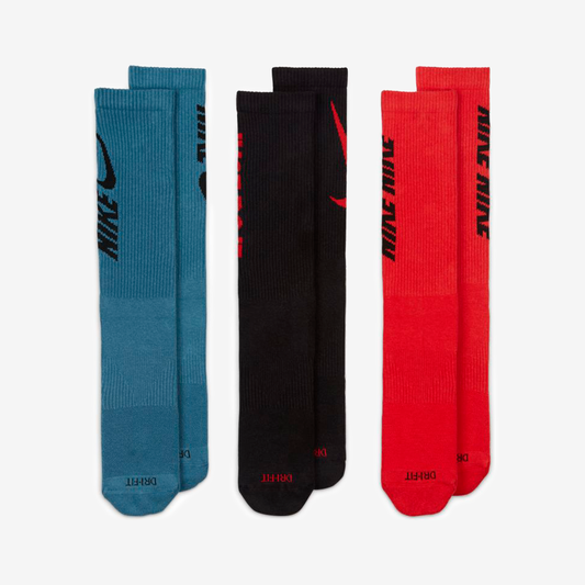 NIKE EVERYDAY PLUS CUSHIONED CREW 3P SOCKS DD1526-902