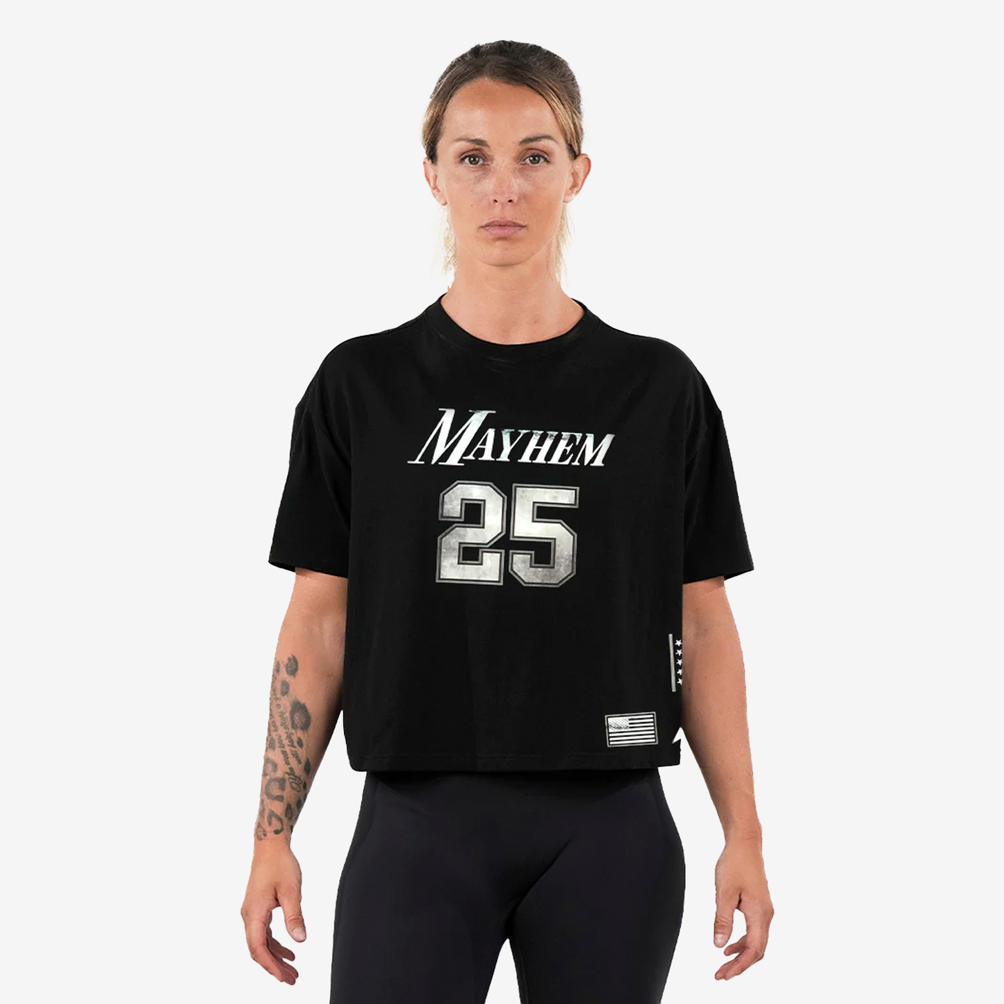 Oversized Crop Top Mayhem - Women NS-MYHSS25-WT15-INK/25