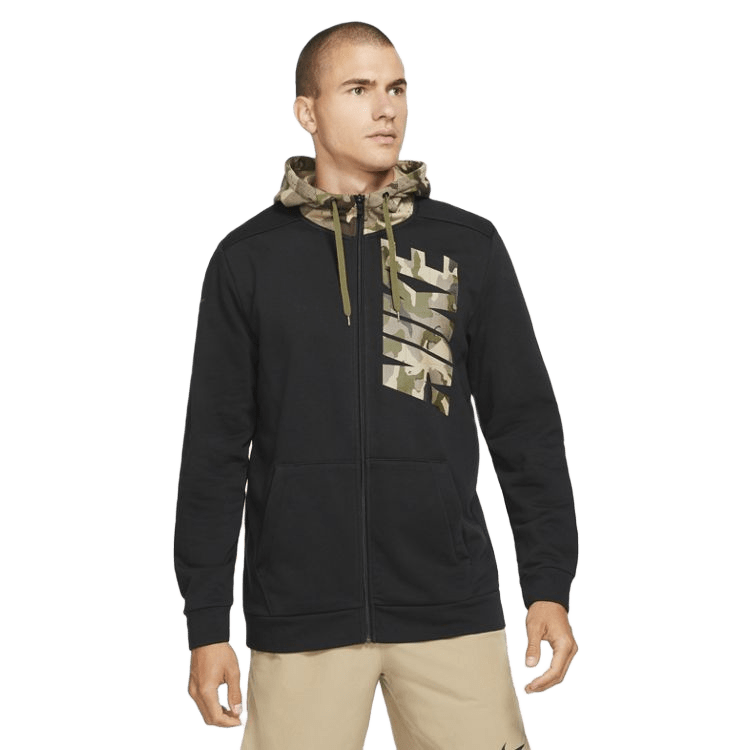 NIKE DRI-FIT FULL-ZIP CAMO HOODIE DD1733-010