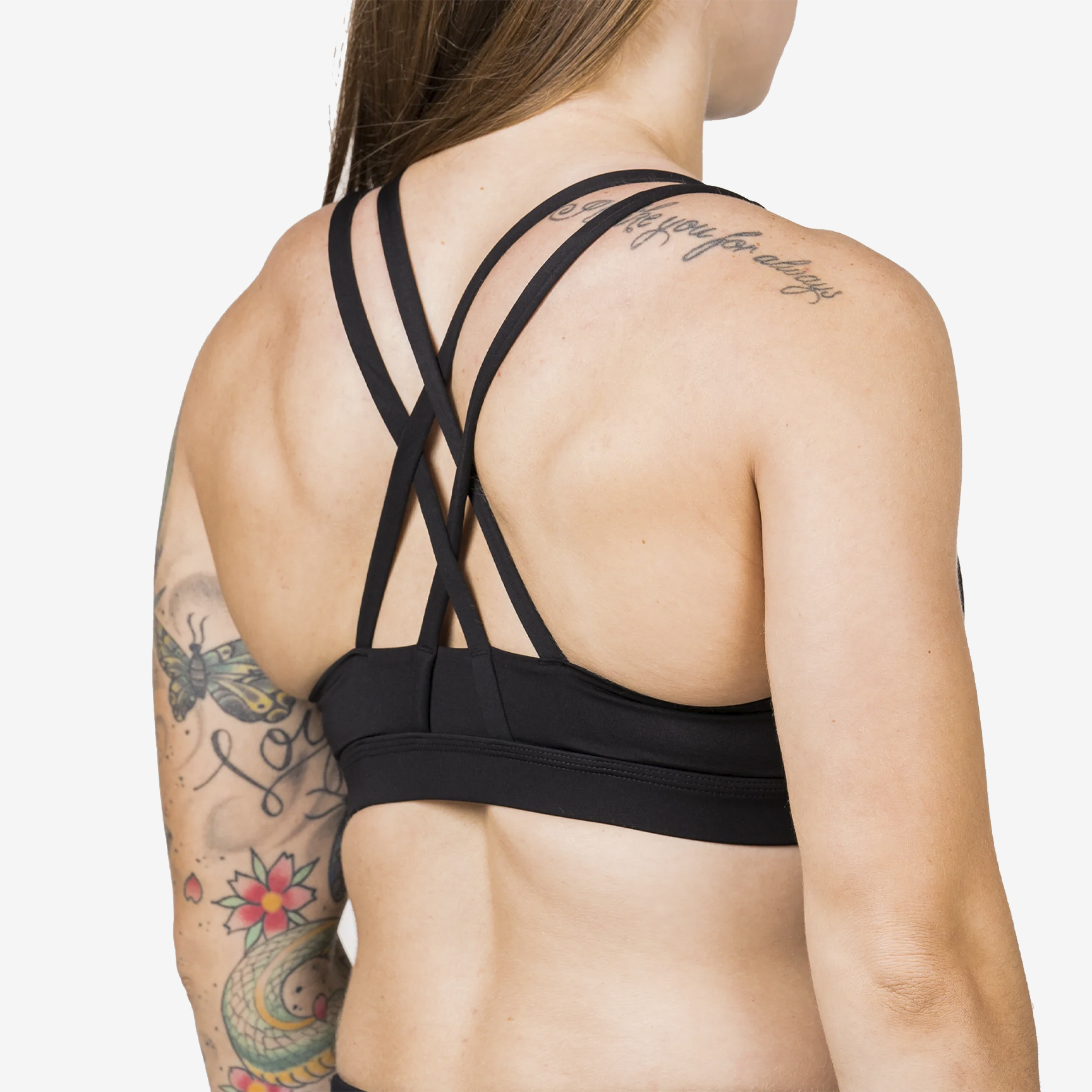 TOP SAVAGE BARBELL 4 STRAP - MEDIUM IMPACT SAV-SPORTBRA-4STRAP-BLACK