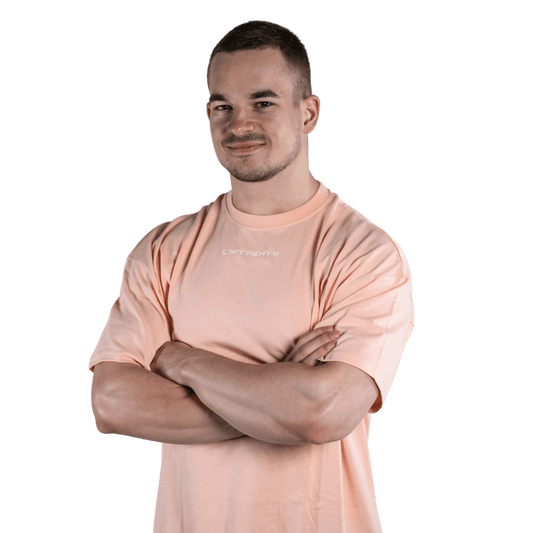 Lift Heavy The Heavy Statement Oversized T-Shirt STATEMENTTSHIRT-PEACH