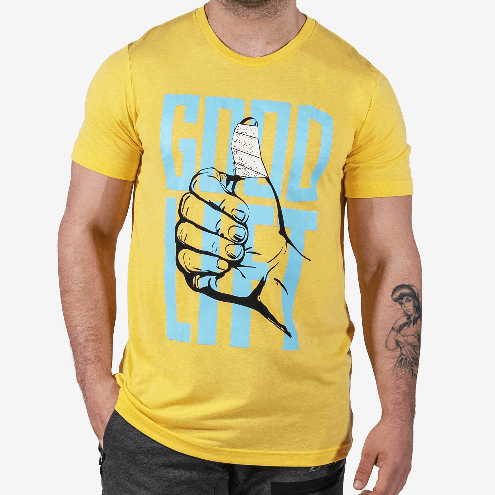 FITTEST FREAKEST GOOD LIFT T-SHIRT FFGOODLIFT-YELLOW