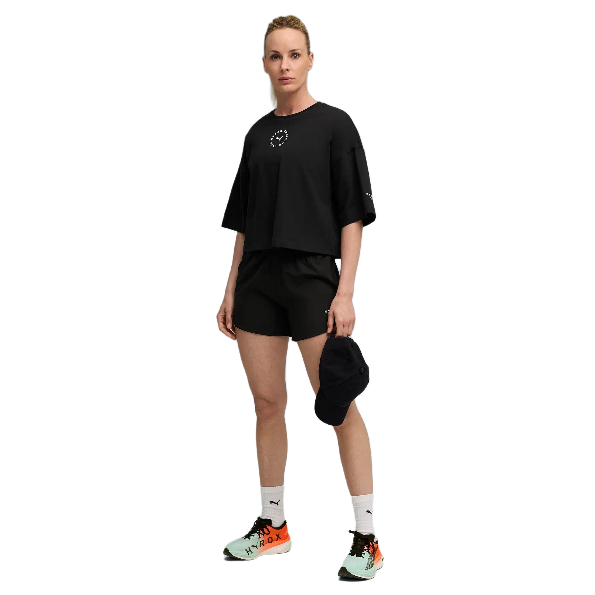 PUMA x HYROX CROPPED LIFESTYLE T-Shirt PUM-527639-BLACK