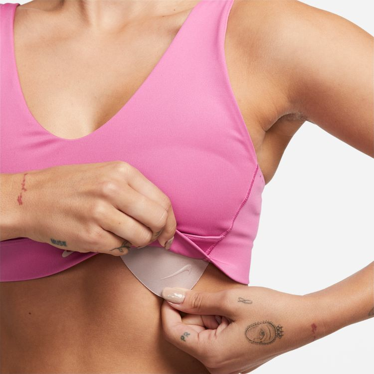 NIKE DRI-FIT INDY TOP PLUNGE CUTOUT- MEDIUM IMPACT DV9837-665