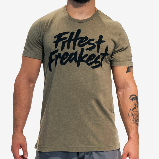 FITTEST FREAKEST T-SHIRT FFLOGOTRAIN-OLIVE