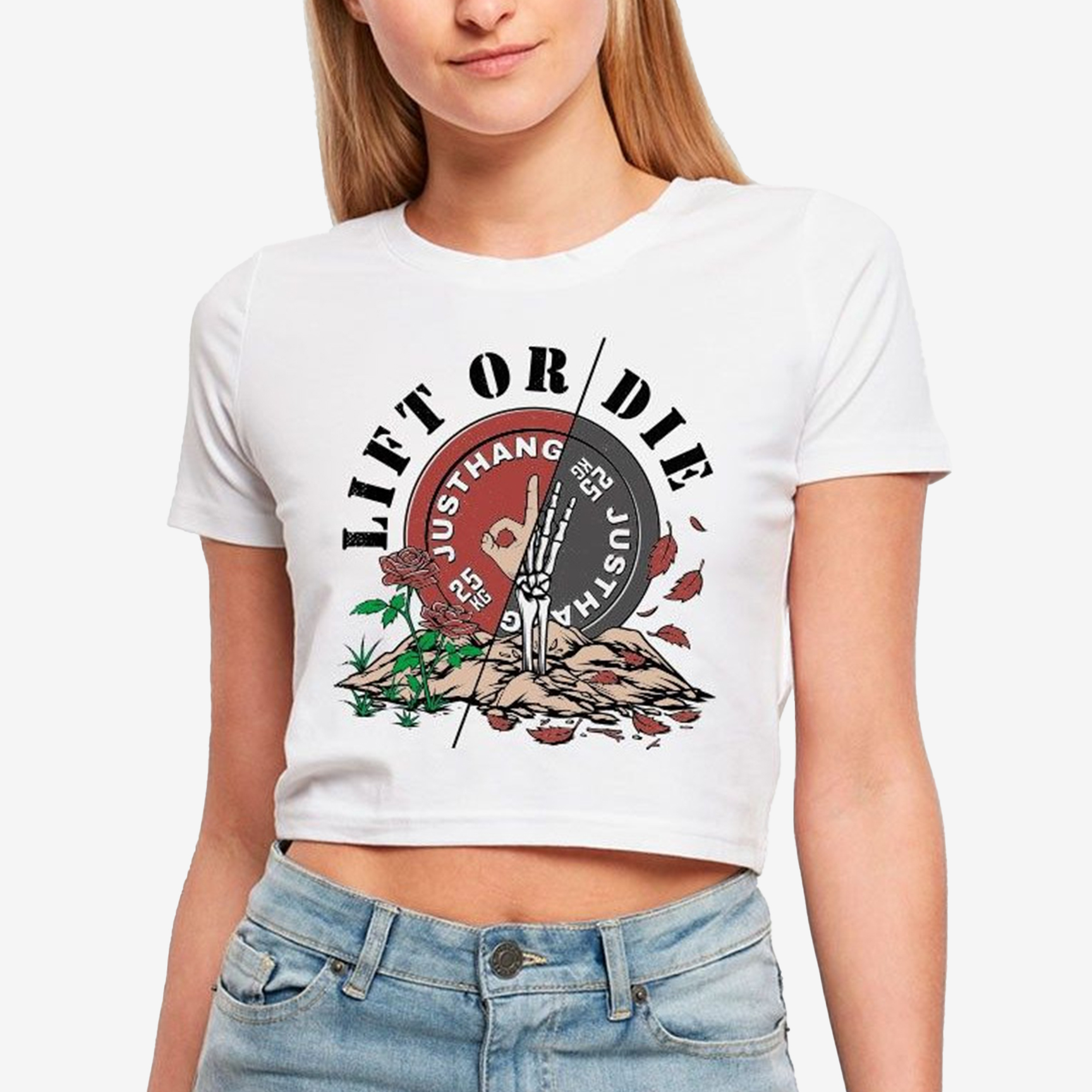 LIFT OR DIE CROP TOP JUSCROTEE-LIFTDIE