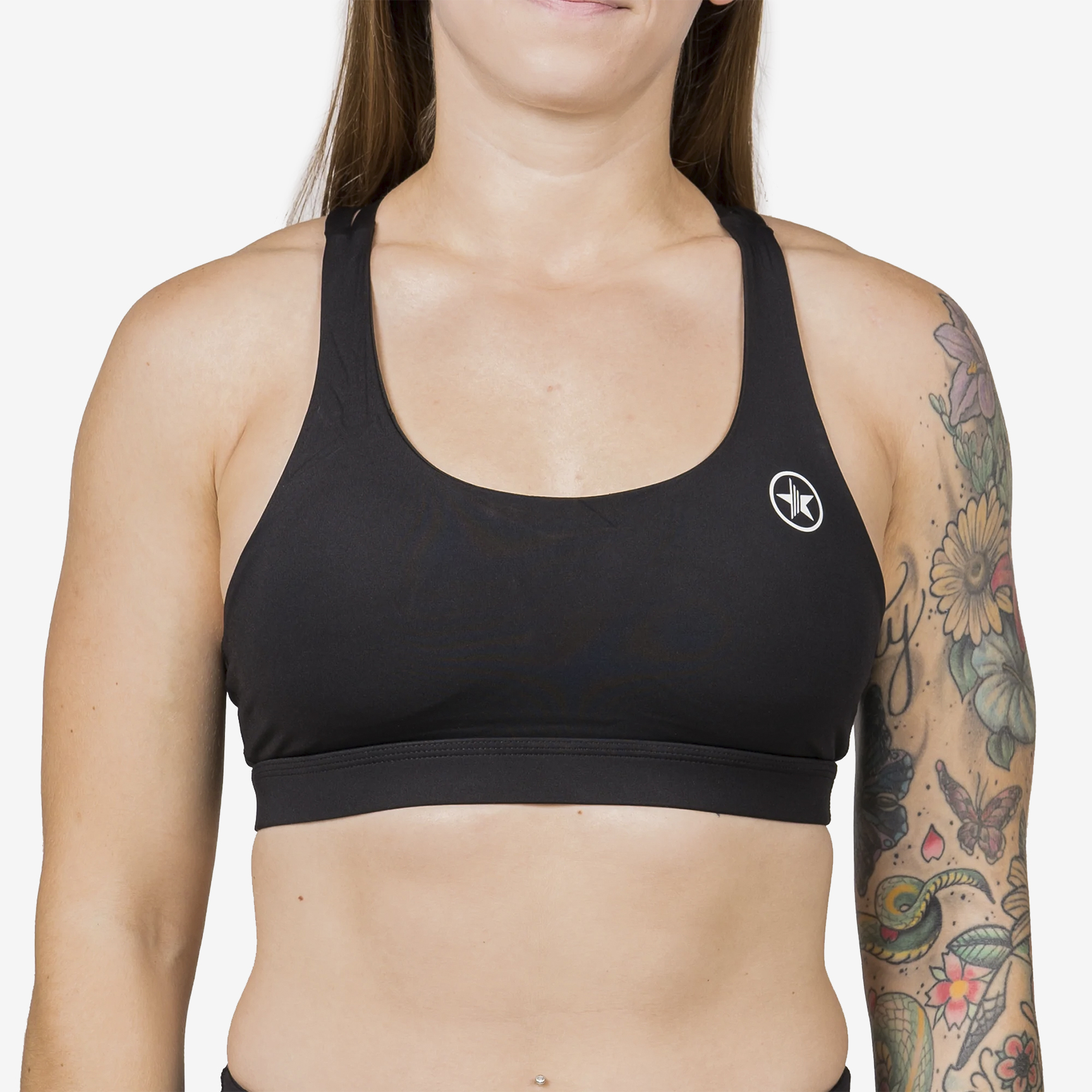 TOP SAVAGE BARBELL 4 STRAP - MEDIUM IMPACT SAV-SPORTBRA-4STRAP-BLACK