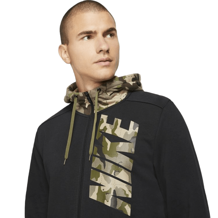 NIKE DRI-FIT FULL-ZIP CAMO HOODIE DD1733-010