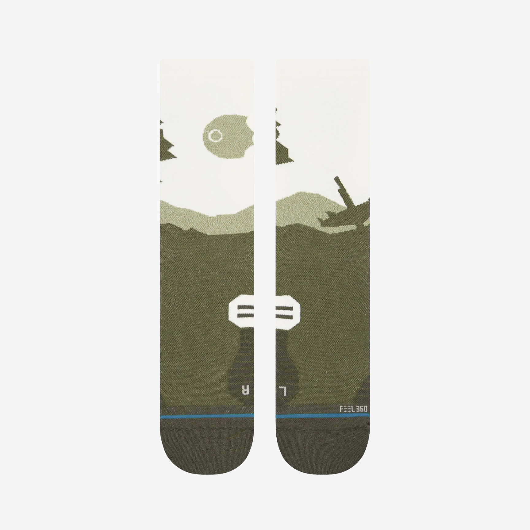 STANCE MOON CREW SOCKS A448D22MOO-GRN