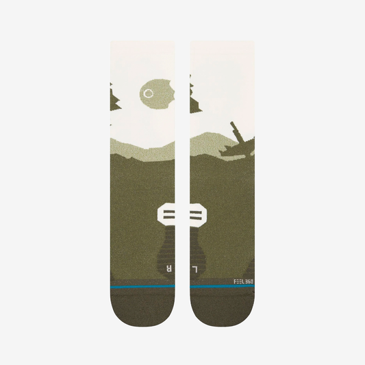 STANCE MOON CREW SOCKS A448D22MOO-GRN