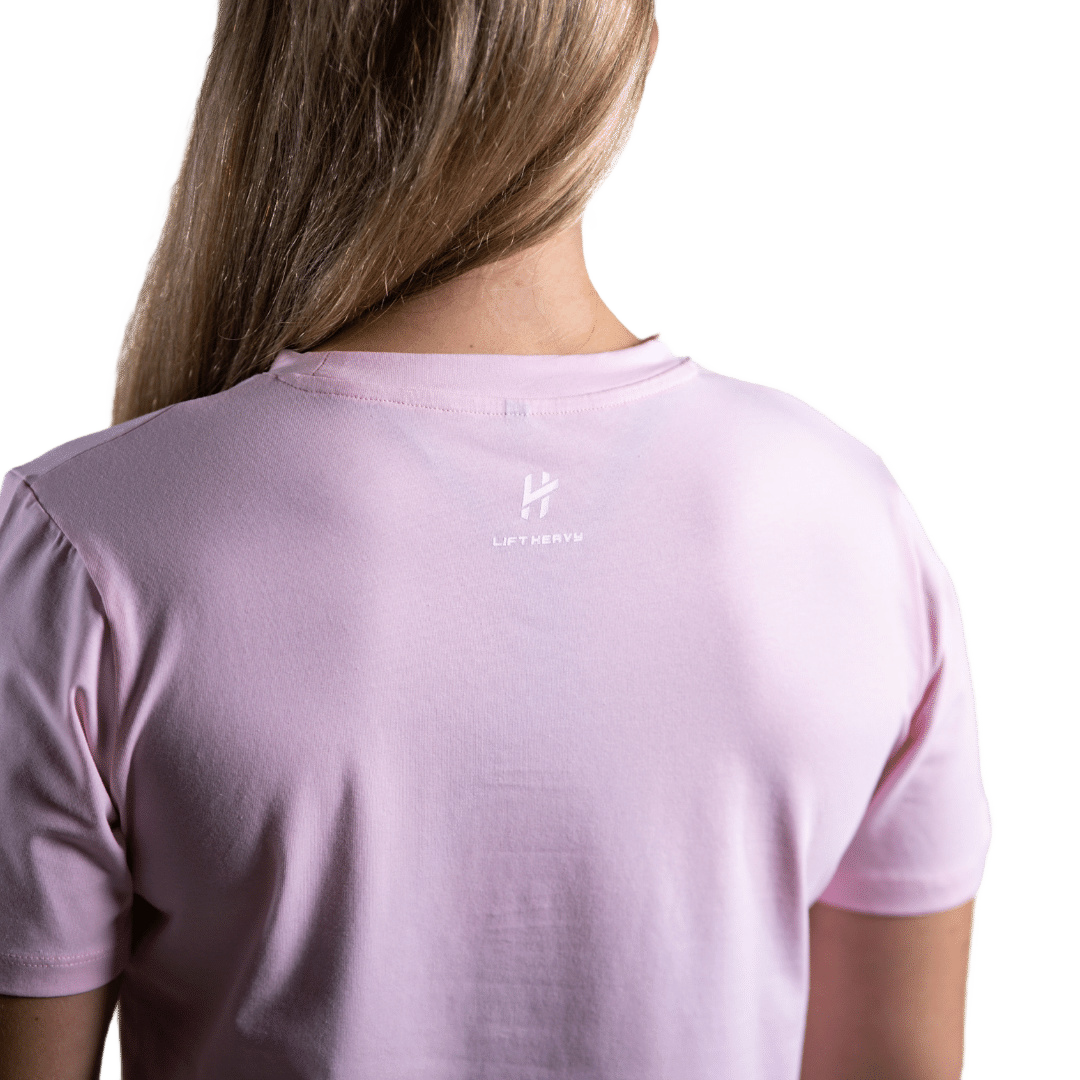 Lift Heavy Rounded Cropped T-Shirt ROUNDEDTSHIRT-ROSE