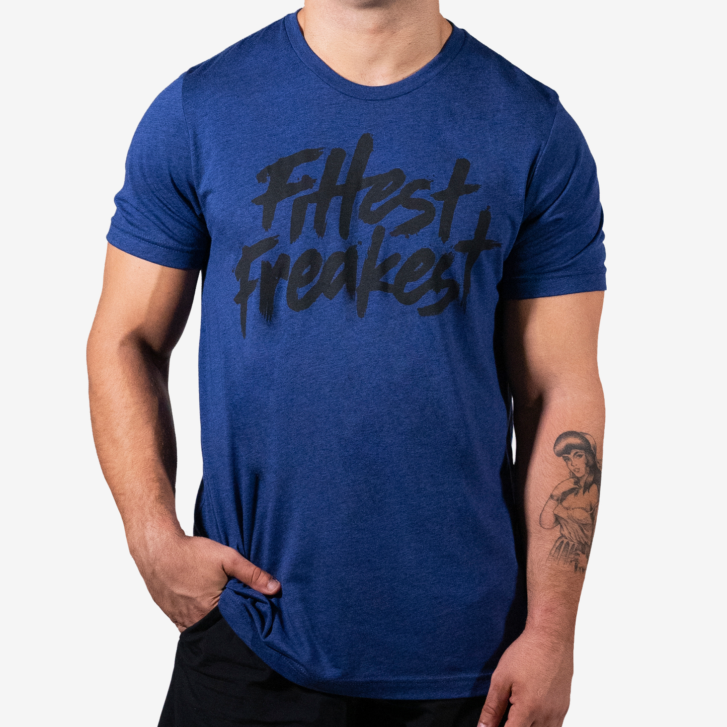 FITTEST FREAKEST T-SHIRT FF-LOGO-TRAIN-NAV