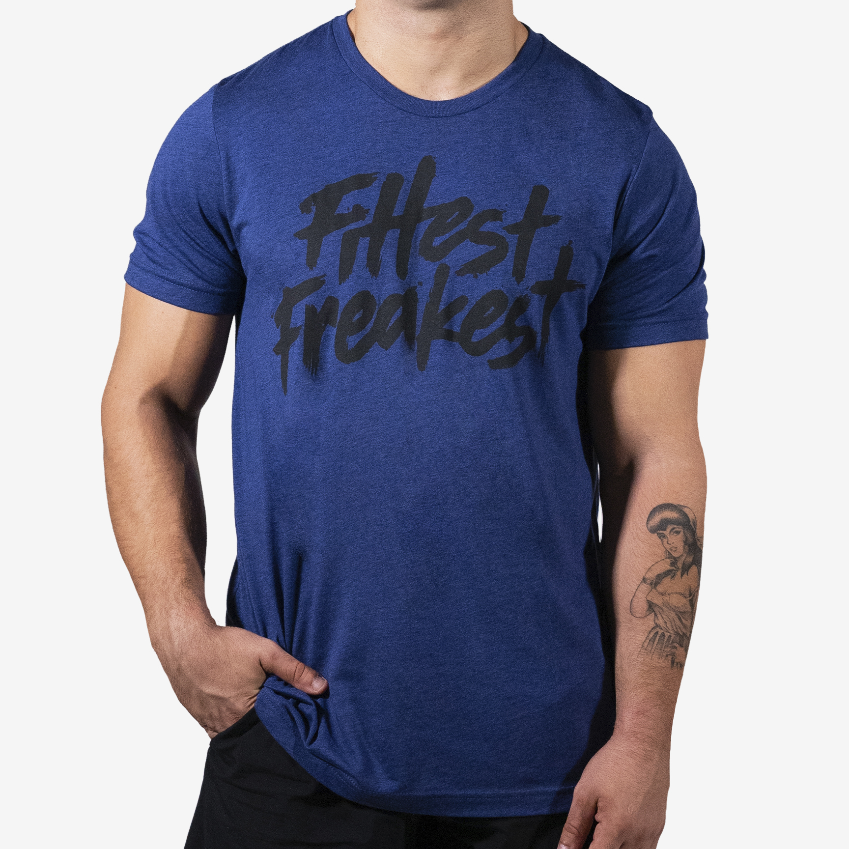 FITTEST FREAKEST T-SHIRT FF-LOGO-TRAIN-NAV