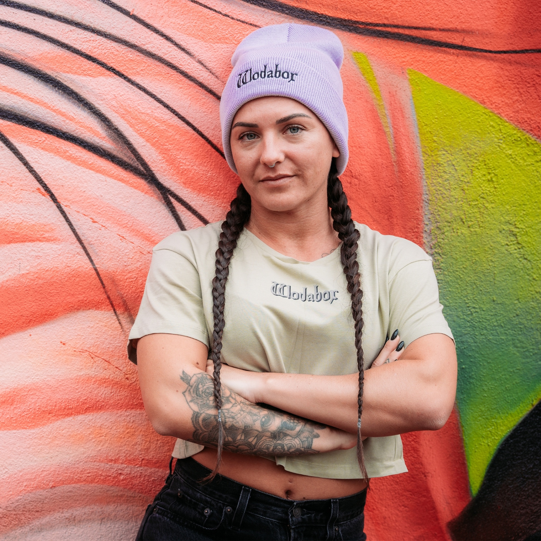 CROP TOP HEAVY WEIGHT DIVISION WDBCROHEAVY-KHAKI