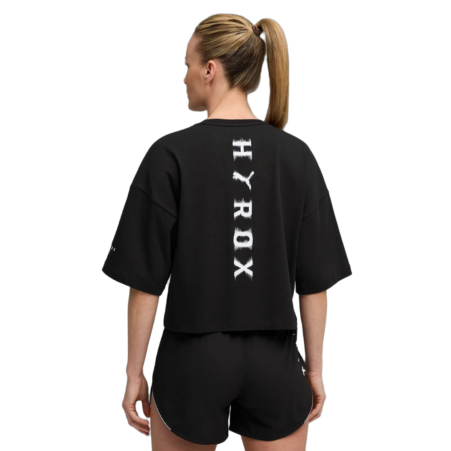 PUMA x HYROX CROPPED LIFESTYLE T-Shirt PUM-527639-BLACK