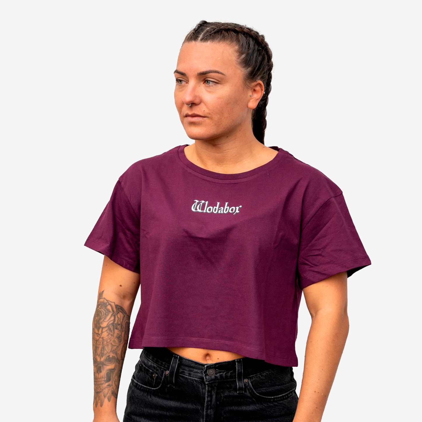 CROP TOP HEAVY WEIGHT DIVISION WDBCROHEAVY-PURPLE