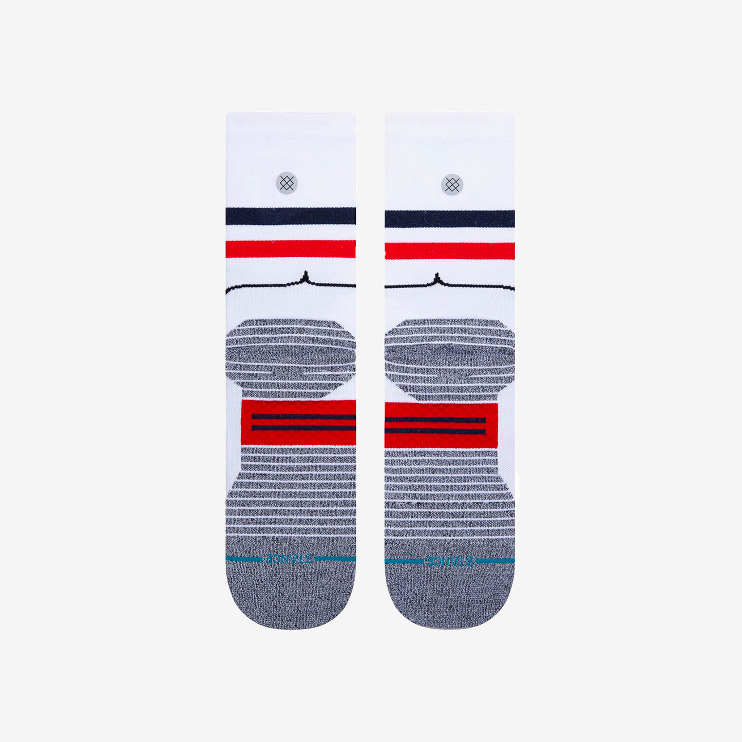 STANCE RUN FORREST RUN SOCKS A418D20RUN-WHITE