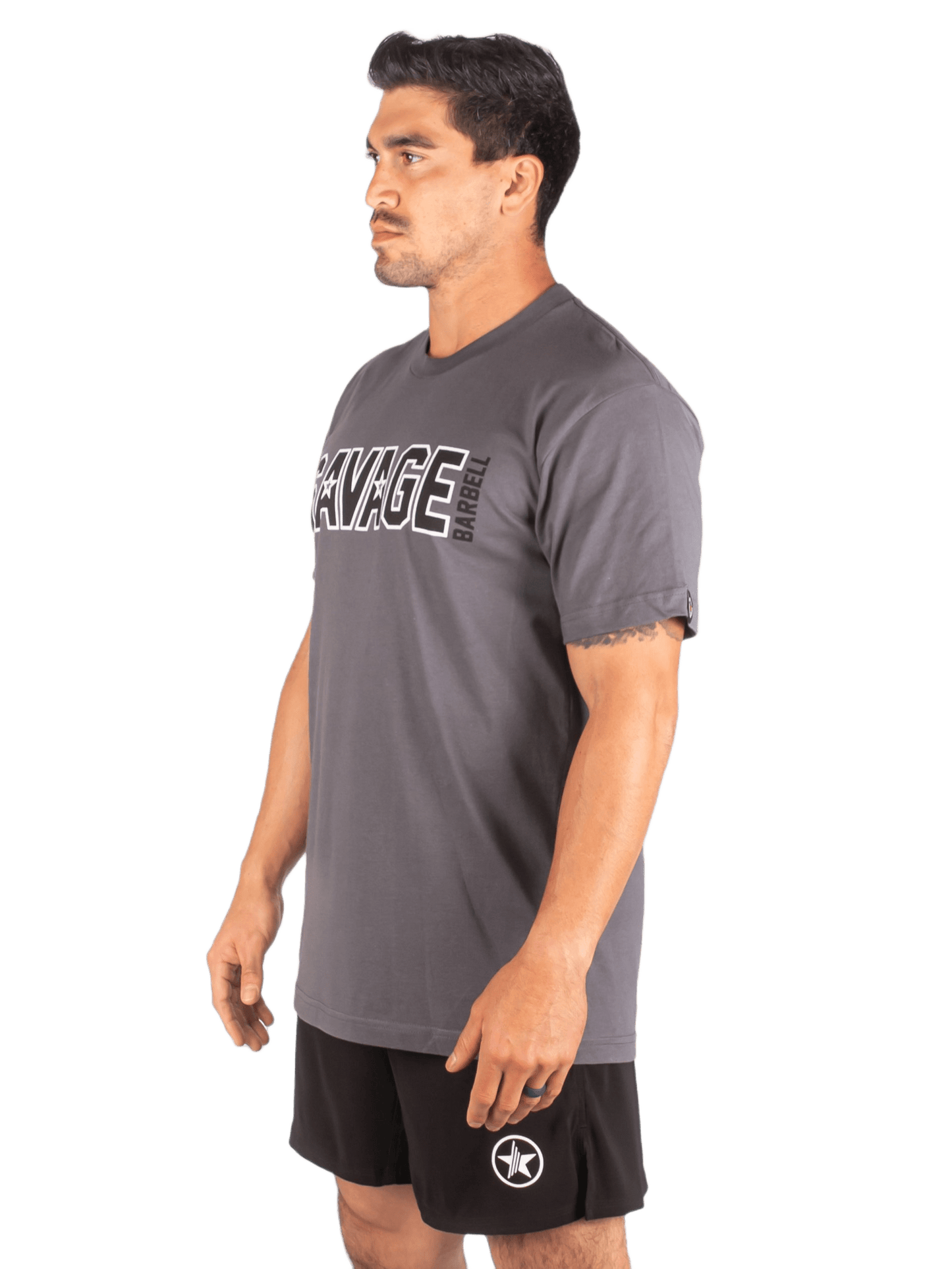 SAVAGE BARBELL T-SHIRT SAV-HIPSTAR-DarkGray