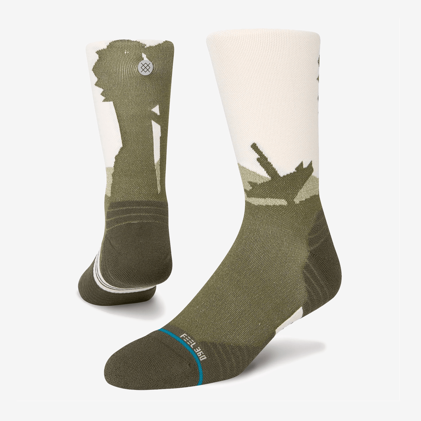 STANCE MOON CREW SOCKS A448D22MOO-GRN
