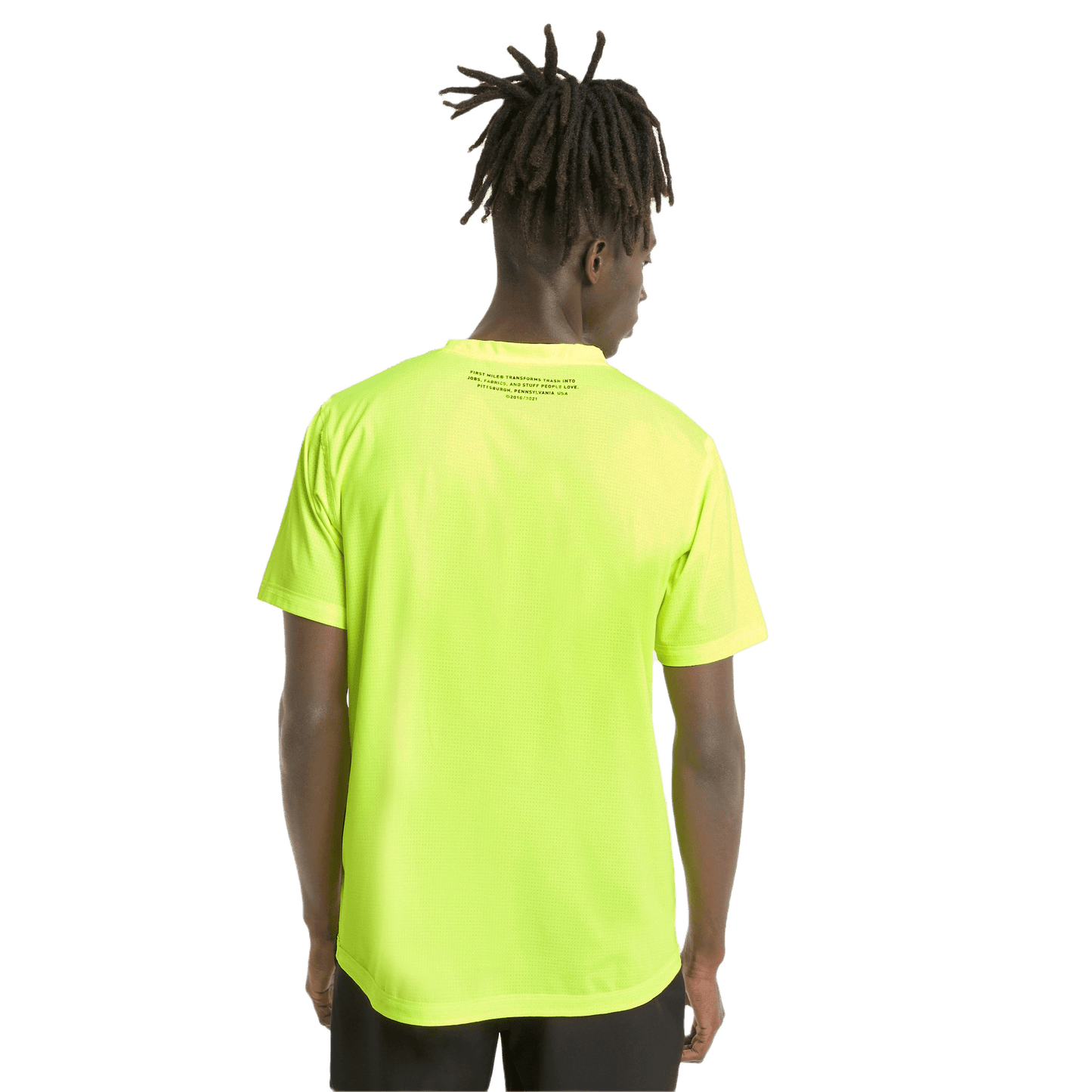 PUMA TRAIN FIRST MILE SS TEE YELLOW ALERT 520158-30