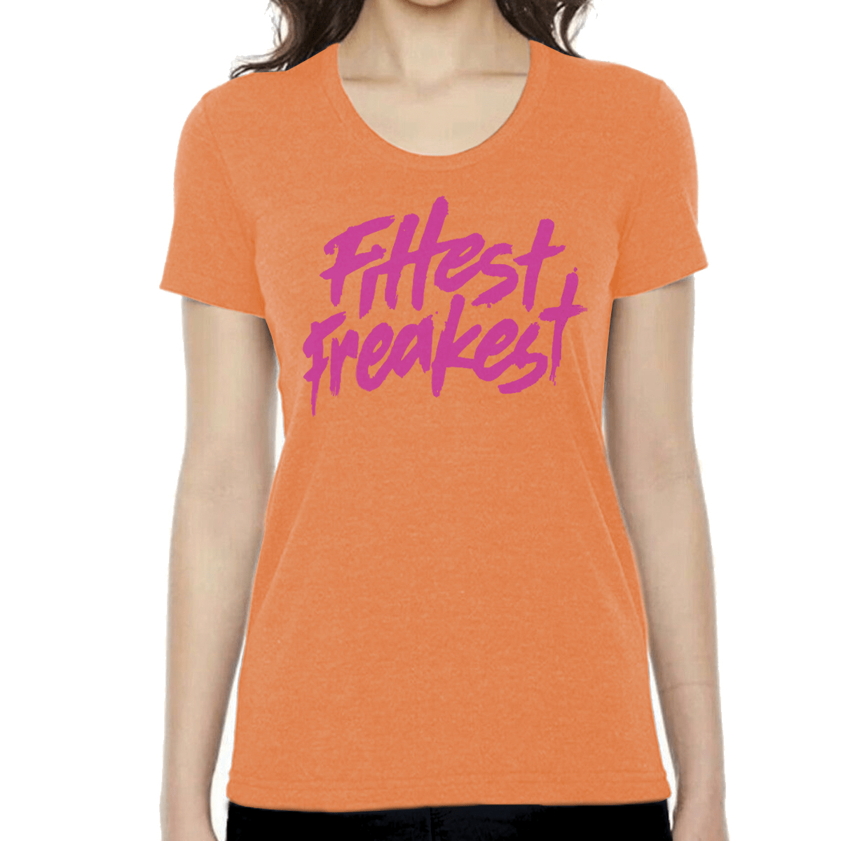 FITTEST FREAKEST T-SHIRT - WOMEN FFLOGOTRAIN-ORANGE