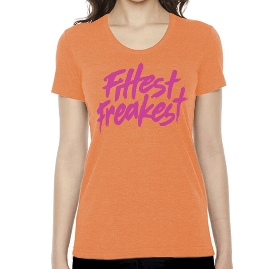 FITTEST FREAKEST T-SHIRT - WOMEN FFLOGOTRAIN-ORANGE
