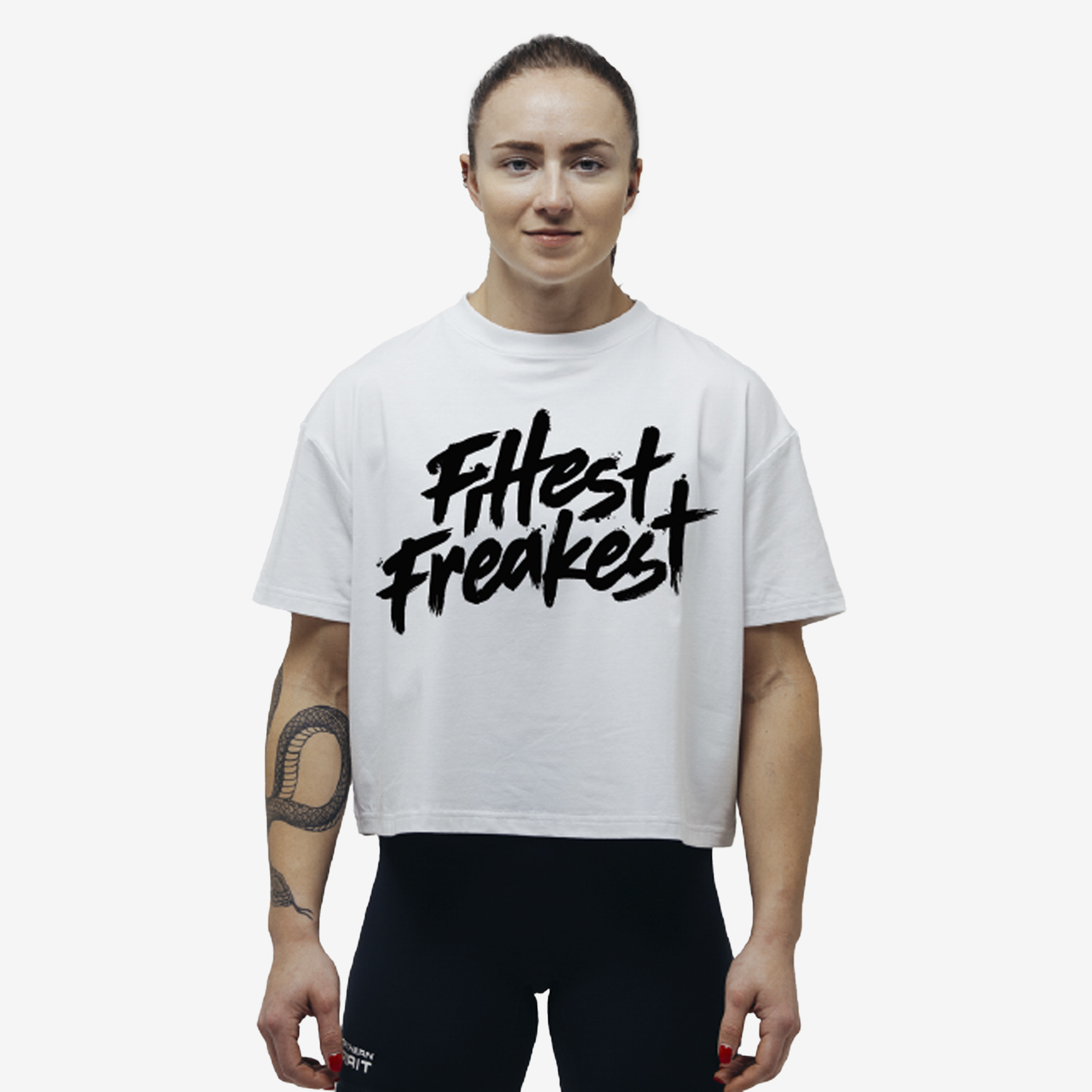 Fittest Freakest Oversize Crop Top - Women FFWT15-ALB