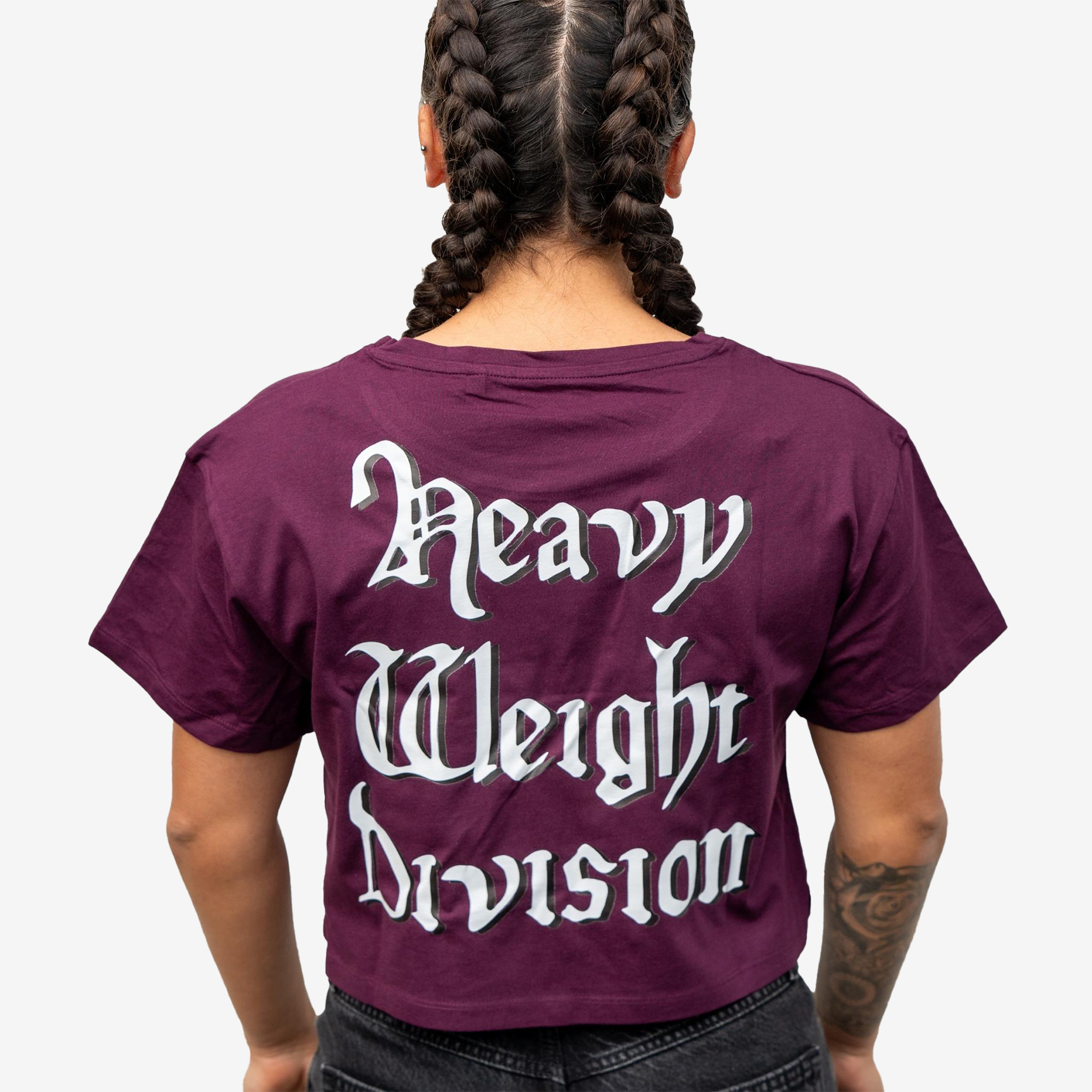 CROP TOP HEAVY WEIGHT DIVISION WDBCROHEAVY-PURPLE