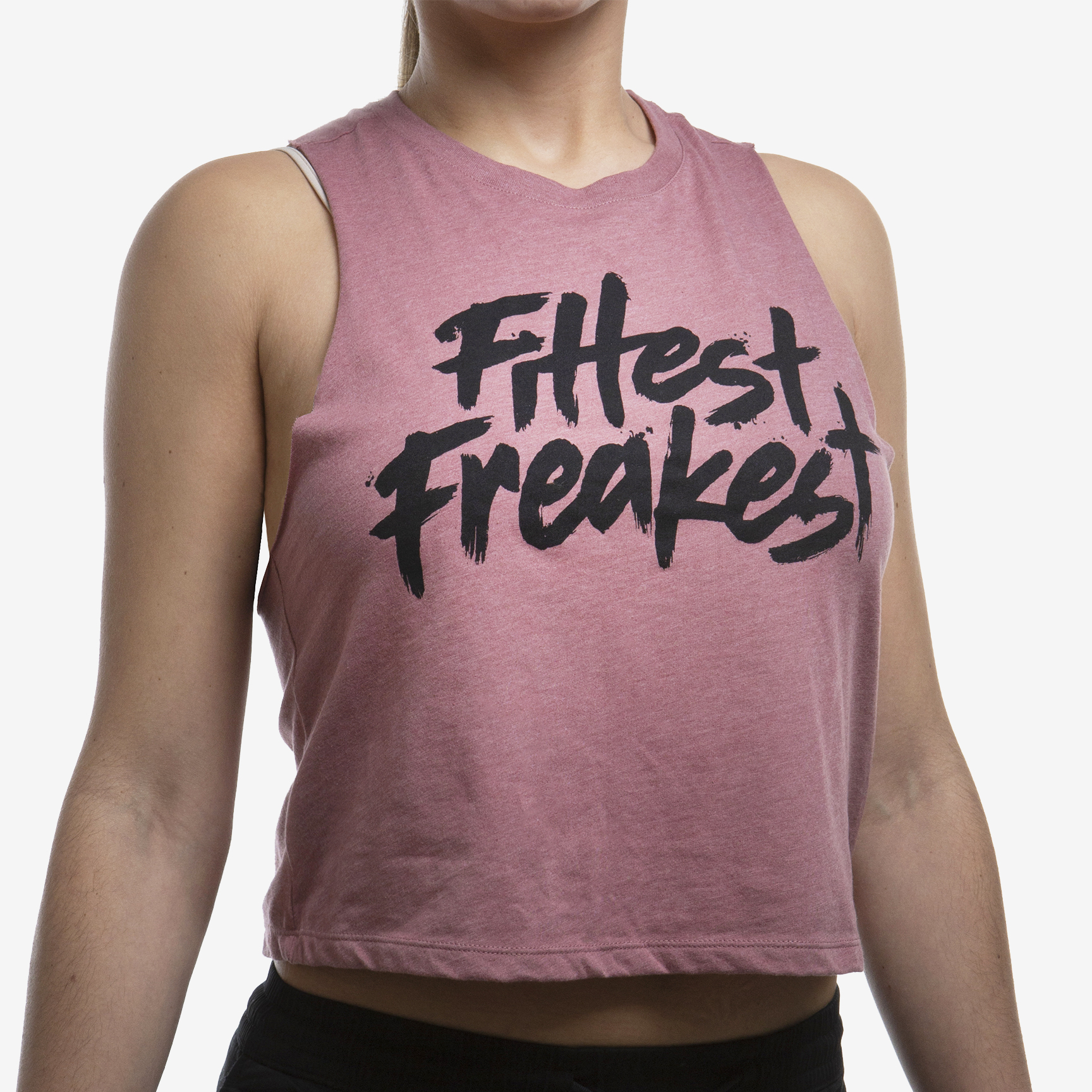 CROP TOP FITTEST FREAKEST FFTEE-PNK