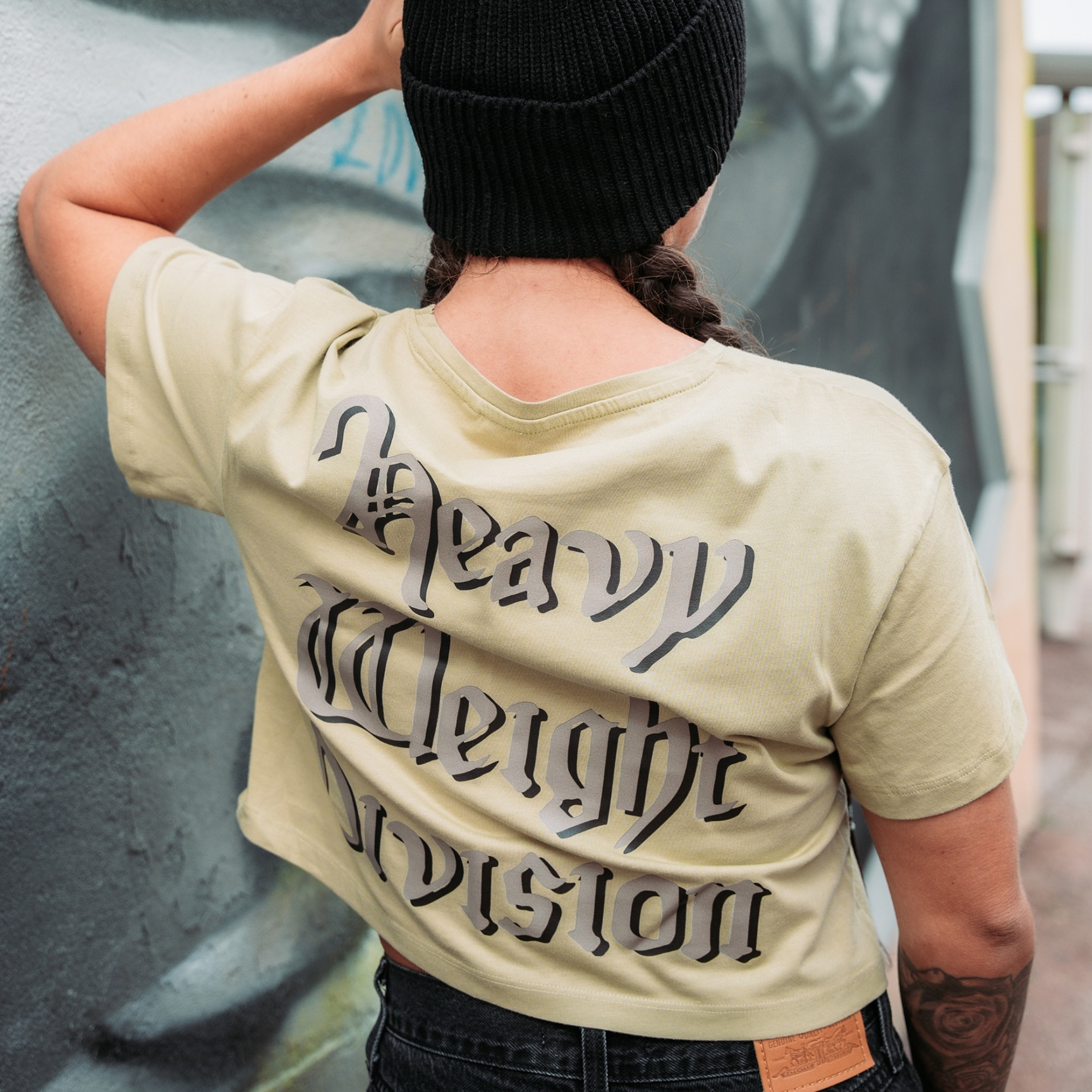 CROP TOP HEAVY WEIGHT DIVISION WDBCROHEAVY-KHAKI