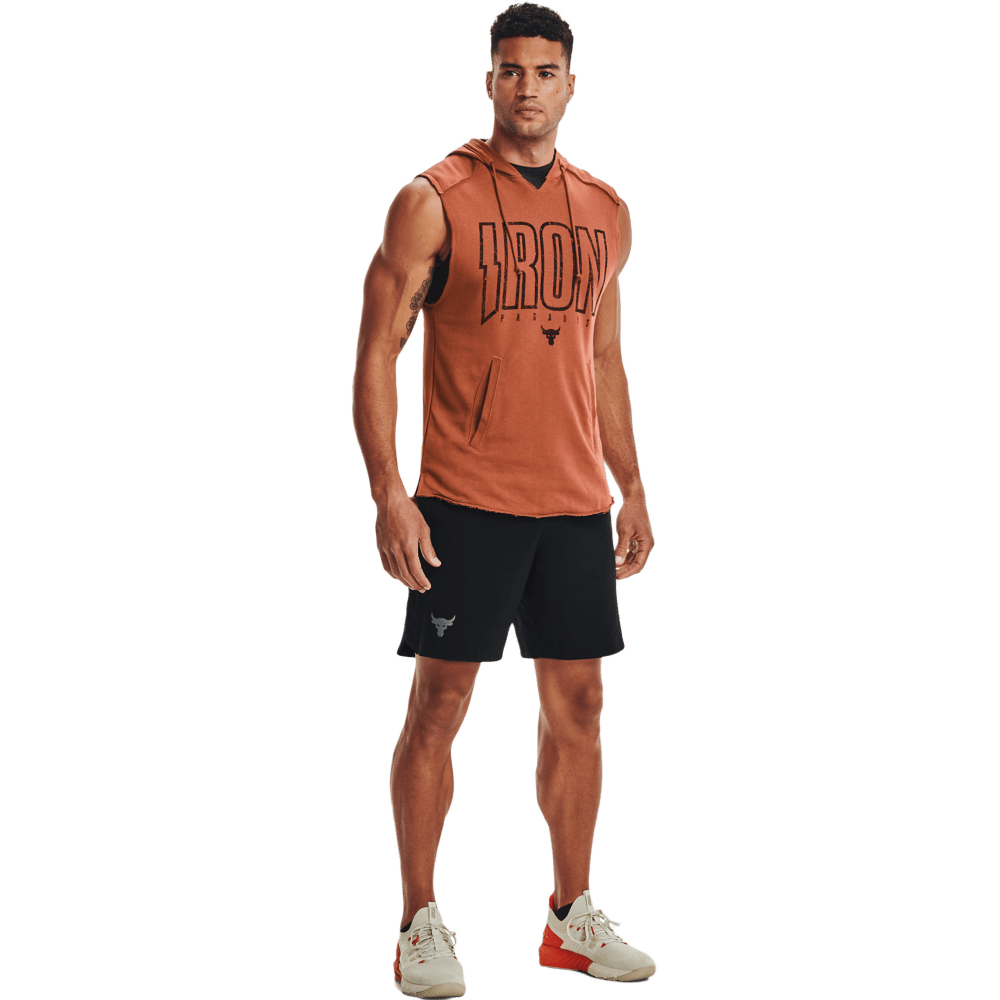 UNDER ARMOUR PROJECT ROCK TERRY IRON SLEEVELESS HOODIE 1361744-843