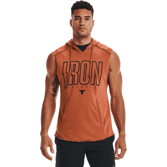 UNDER ARMOUR PROJECT ROCK TERRY IRON SLEEVELESS HOODIE 1361744-843