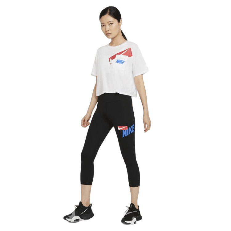 NIKE ONE CROPPED GRAPHIC LEGGINGS CZ9202-011