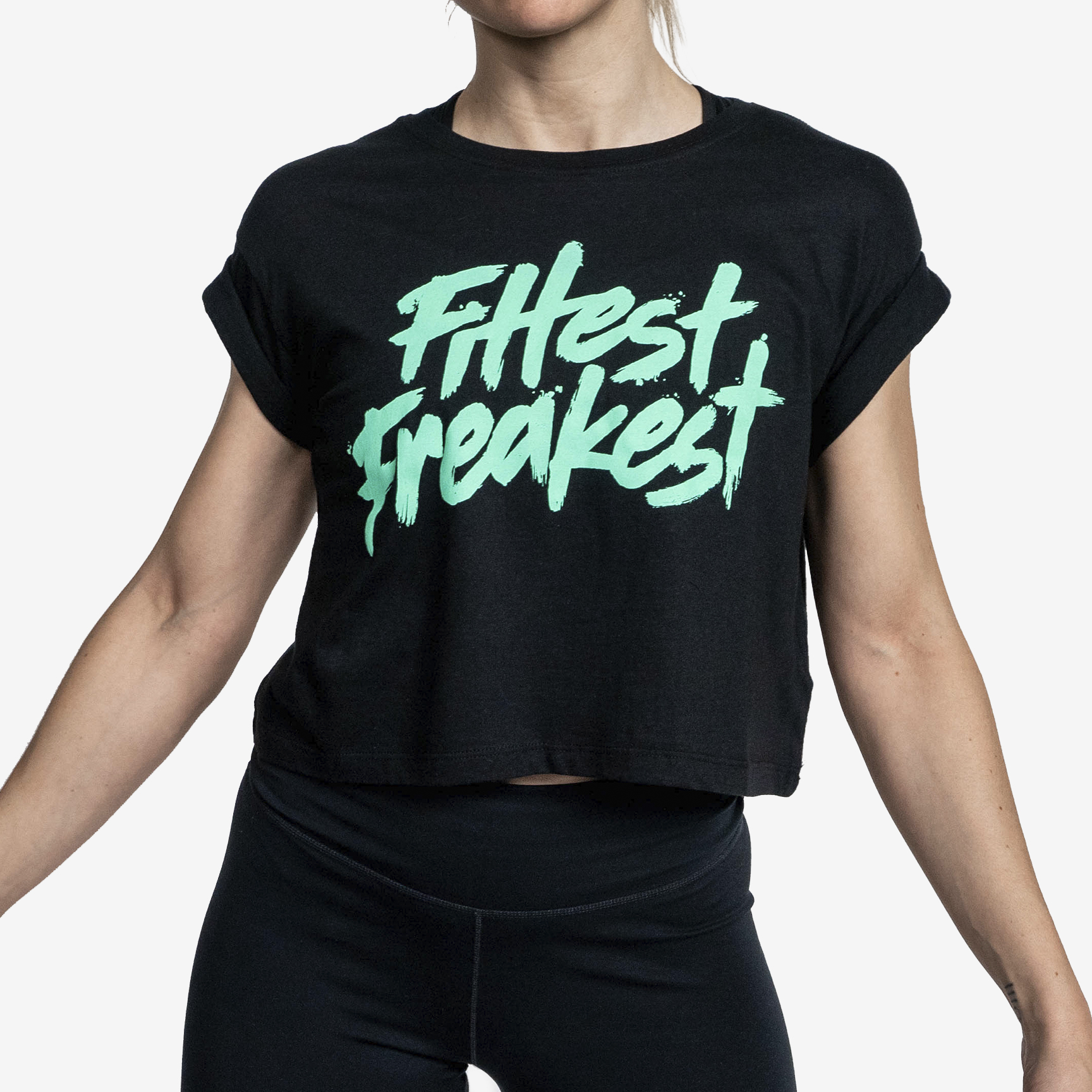 CROP TOP FITTEST FREAKEST FFCROP-BLK