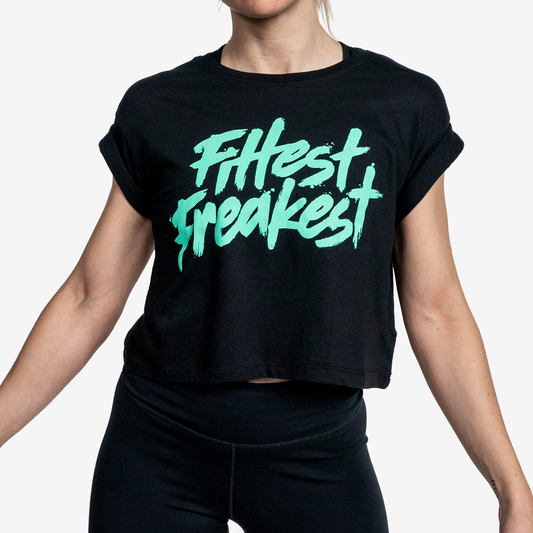 CROP TOP FITTEST FREAKEST FFCROP-BLK