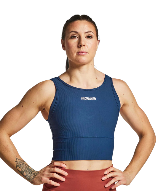 CROP TOP UNCHAINED TEXTURE HOPEFUL HOPE-CTANK-BLUEDUCK