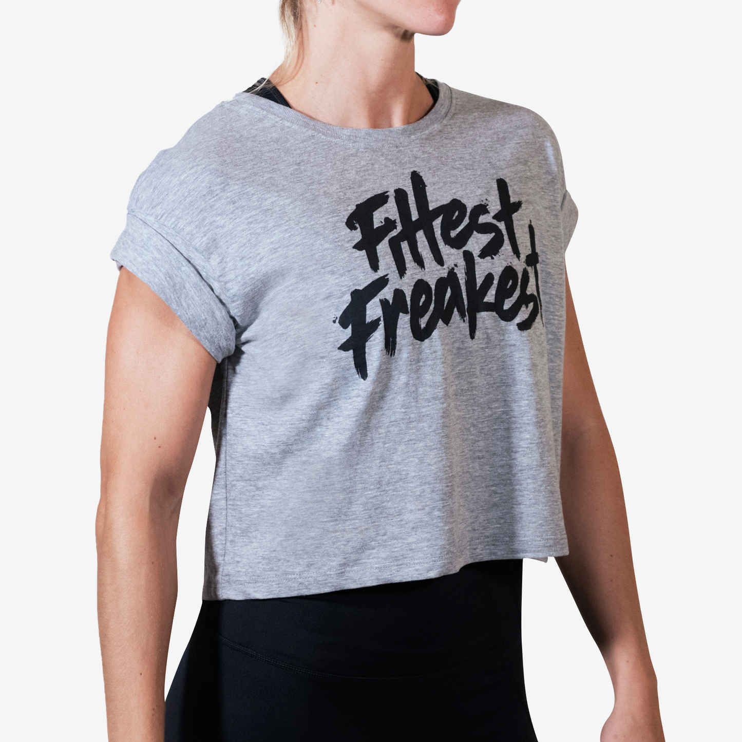 CROP TOP FITTEST FREAKEST FFCROP-GRY