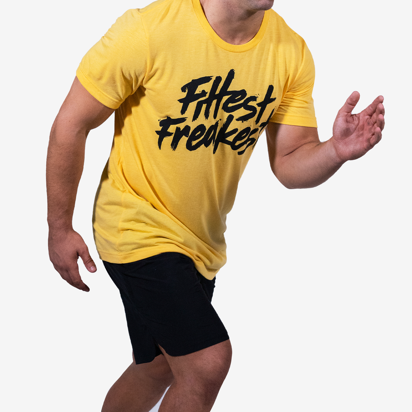 FITTEST FREAKEST T-SHIRT FF-LOGO-TRAIN-YLW