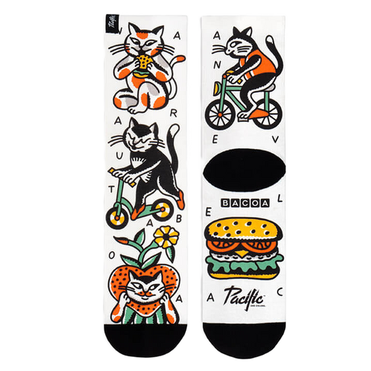 BACO SOCKSA CATS PACIFIC & CO SOCKS BACOACATS-MULTICOLOR