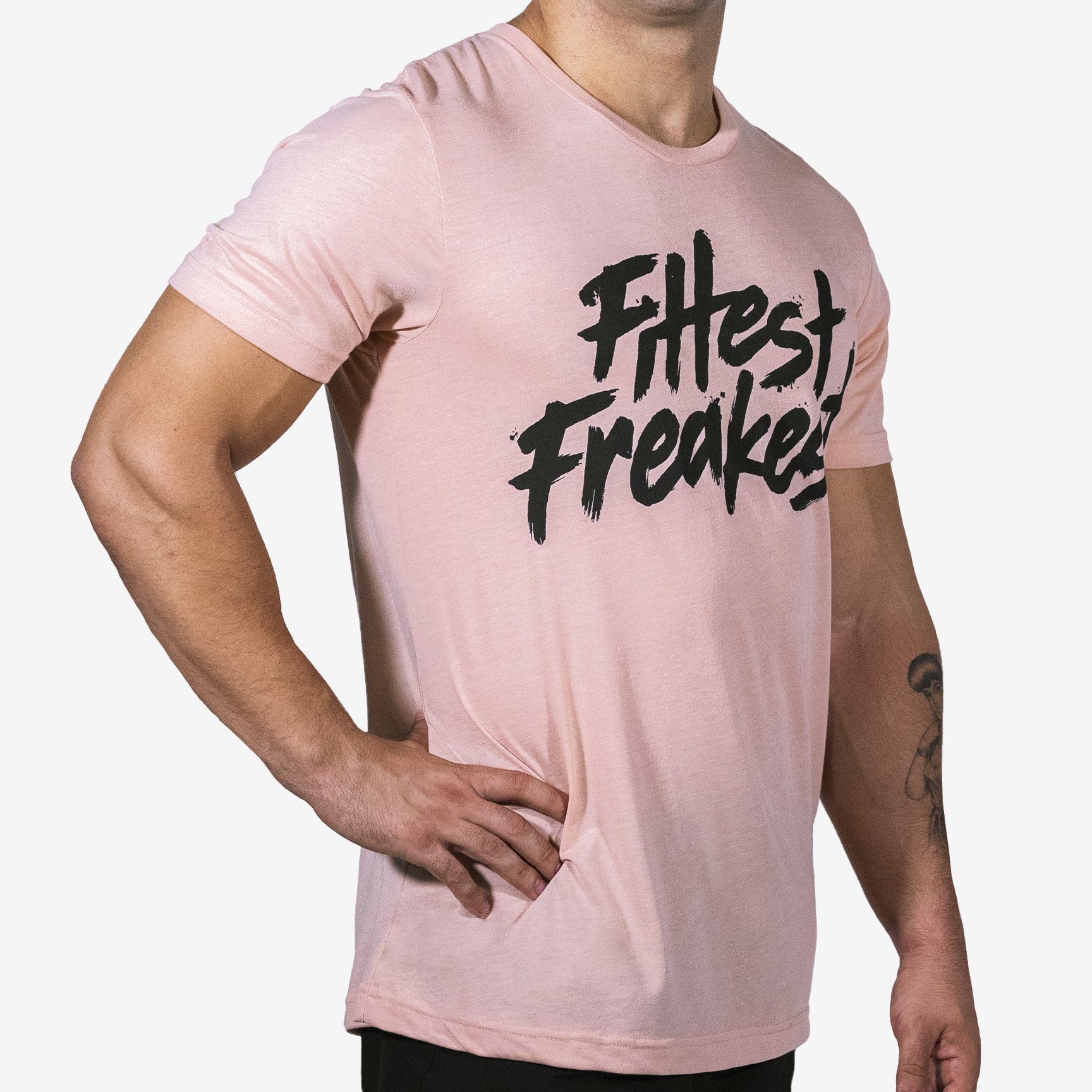 FITTEST FREAKEST T-SHIRT FF-LOGO-TRAIN-PEACH