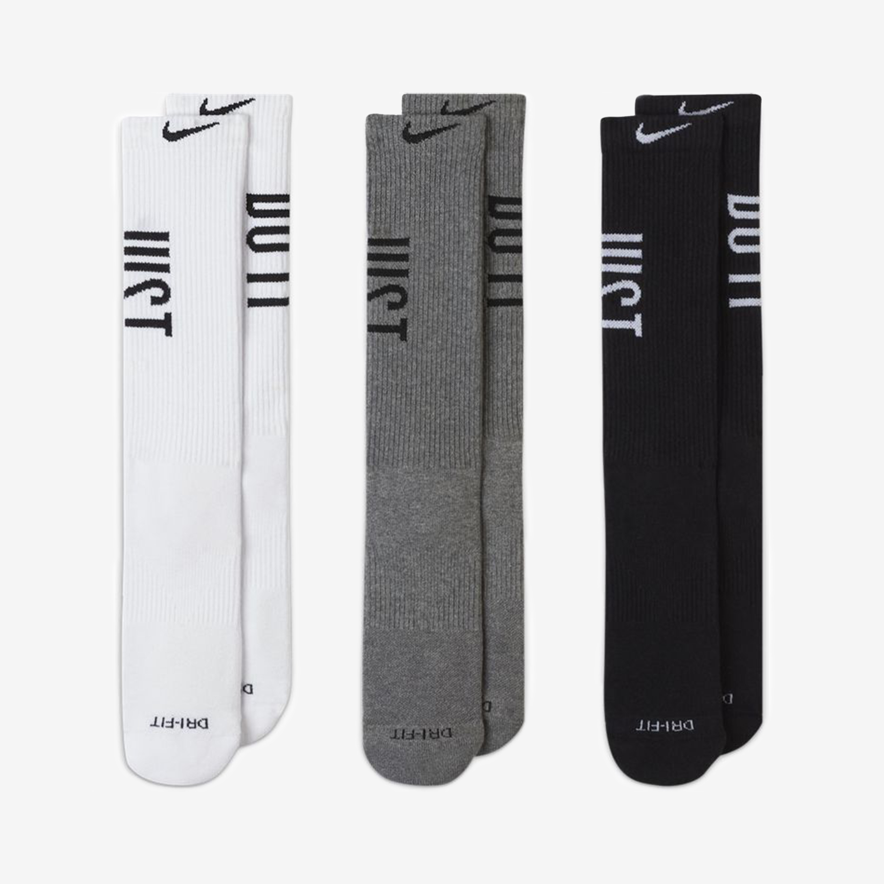 NIKE EVERYDAY PLUS CUSHIONED TRAINING CREW SOCKS (3 PAIRS) CZ0505-902